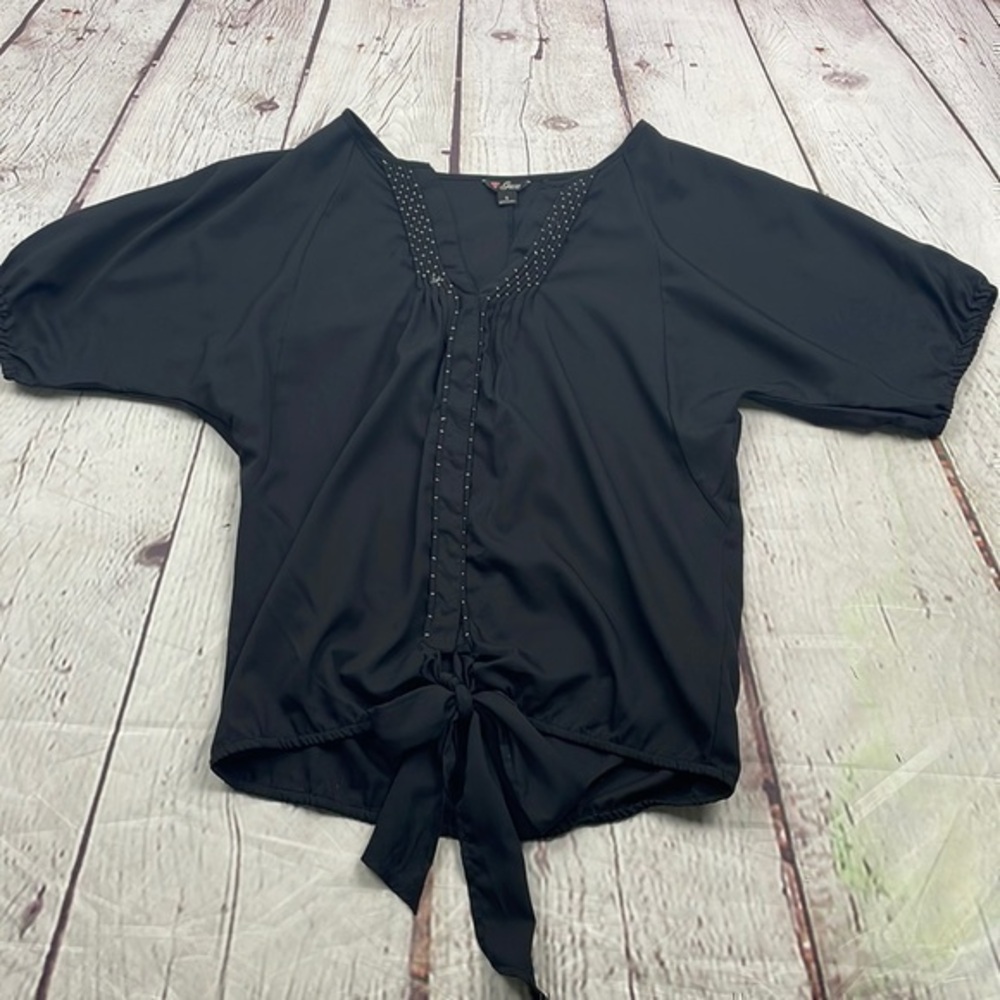 UEC Guess black shirt sleeve blouse small